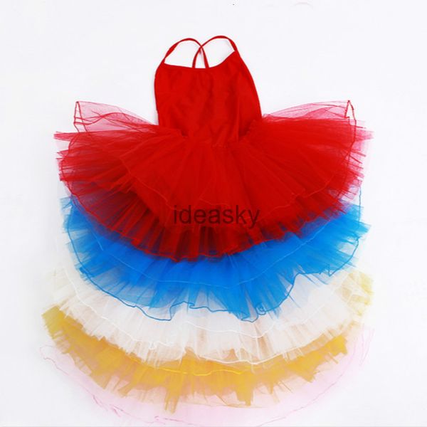 Dancewear swan lake gimnasia leotardo para niñas ballet tutu faldas vestido niños sin mangas trajes de baile lírico niños lycra mono 230520