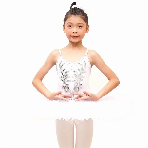 Dancewear blanc Ballet Tutu jupe robe enfants Costume du lac des cygnes enfants danse du ventre vêtements scène professionnelle 221007