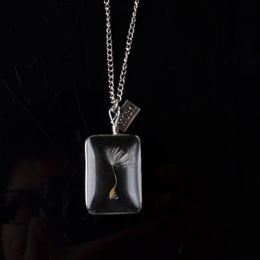 Pissenlit pendentif en cristal blanc larme femme mode bijoux de créateur de luxe