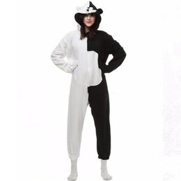 Danganronpa Dangan Ronpa Monokuma Monomi Bear Fleece Onesie Pyjama Costume Halloween Carnival Party Vêtements Cartoon Jumpsuit Slee190a