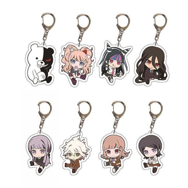 Danganronpa llavero acrílico de doble cara colección de Fans figuras de juego de Anime Nanami ChiaKi Nagito Komaeda llavero lindo baratija Y0901