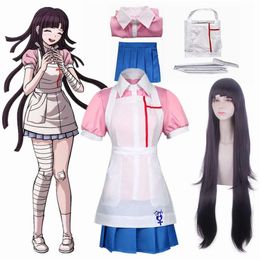 Danganronpa Mikan Tsumiki Anime Uniforme Mulher Vestido Cosplay Traje Clothescosplay