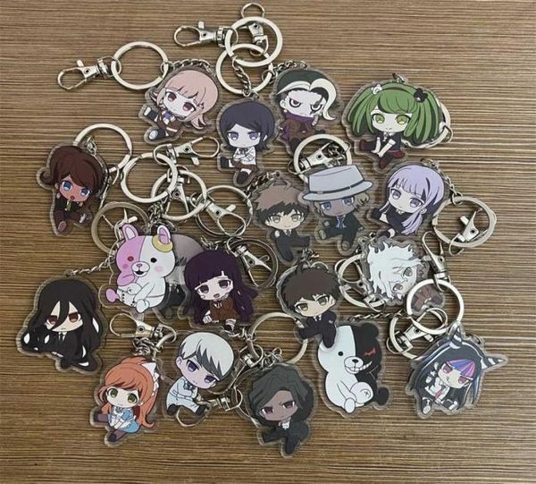 Danganronpa monokuma Naegi Makoto Kirigiri Kyouko Maizono Monomi Porte-clés Porte-clés double face Cosplay Acrylique Pendentif Porte-clés Y093275284