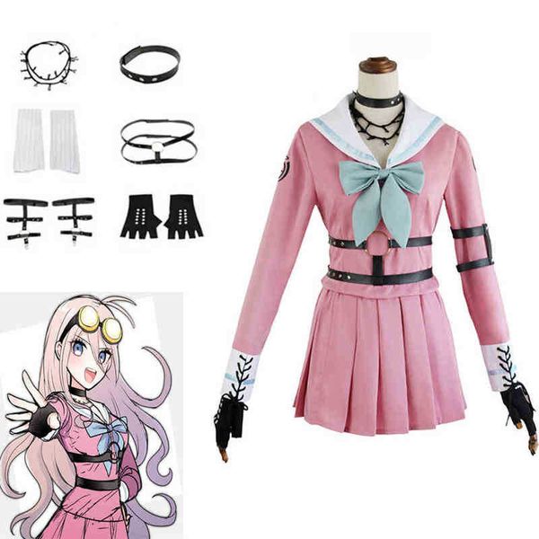 Danganronpa V3 tuer l'harmonie Iruma Miu lapin Halloween femmes Cosplay Costume Jk uniforme scolaire Costume de marin J220720