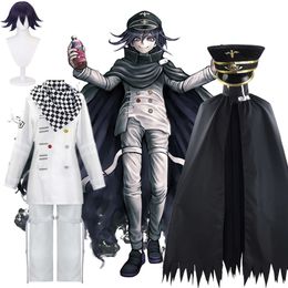 Danganronpa V3 Kokichi uniformes écharpe Anime président Oma Cosplay cape Halloween carnaval Costumecosplay