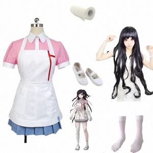 Danganrpa Mikan Tsumiki Cosplay Kostuum Halen Carnaval Ultieme Verpleegster Grappig Kostuum Cafe Maid Uniform Voor Vrouwen U92d #