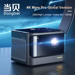 Dangbei Mars Pro Projector 4K Laser Beamer 3200ANSI Lumen met 128GB Geheugen Actieve 3D Wifi Smart TV Video home Theater Cinema