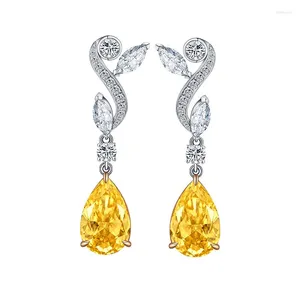 Araña colgante Joyas de oro de 18 quilates 6.0ct / 2p 12.5x8mm Pendientes de gota de diamantes simulados Precio al por mayor Venta directa de fábrica Colgante Farl22