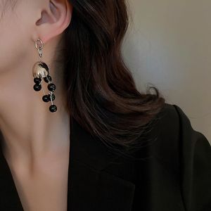 Araña colgante 2022 nueva borla larga campana orquídeas con cuentas pendientes colgantes de perlas para mujeres moda geométrica pendientes de gota joyería de fiesta