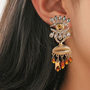 Dangle Chandelier 2023 Devil s Eye Boucles d'oreilles en cristal Retro Ethic Style Long Wholesale 230703