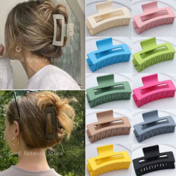 Cuelga la lámpara 2023 mujeres coreanas niñas de plástico garras de pelo clips de pelo sombreros de gran tamaño horquilla cangrejo barrette adorno de moda accesorios para el cabello Z0608