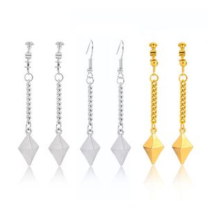 Bengelen kroonluchter anime x oorbellen gouden zilveren kleur geometrische hanger lang voor vrouwen mannen cosplay joodse accessoires