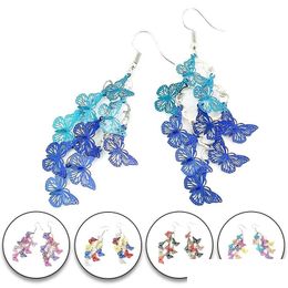 Bengelen Kroonluchter Vlinder Oorbel Oorhaak Vrouwen Partij Sieraden Voor Lady Bohemian Lange Tassel Oorbellen Gift Drop Levering Dhx2I