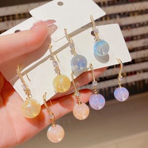 Dangle Chandelier Candy Colors Bubble Ball Boucles d'oreilles 2022 New Simple Sweet Jewelry For Women
