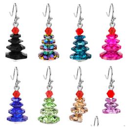 Bengelen Kroonluchter Kerstboom Dorp Oorbel Colorf Crystal Pagoda Hanger Oorbellen Temperament Sieraden Accessoires Drop Levering Dhbdj