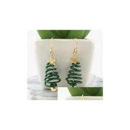 Bengelen kroonluchter kerstboom drop oorr earring kerstdecoratie met ster mode sieraden paar voor vrouwen love wens beste cadeau leveren dh5tk