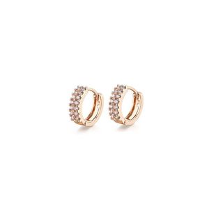 Lampadario pendente Classico rame metallo piccoli orecchini pendenti femminile oro sottile cerchio cz orecchino ad anello cerchi di fascino 12 mm gioielli da sposa Dhztm