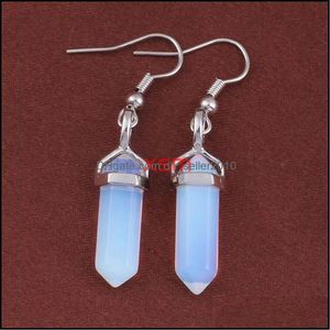 Dangle Lustre Dangle Lustre Pierre Naturelle Boucles D'oreilles Reiki Pendule Hexagonale Améthystes Lapis Fluorite Rose C Dhseller2010 Dhqvd