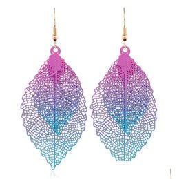 Dangle Chandelier Dangle Chandelier Tendance Bijoux De Mode Femmes Déclaration Boucles D'oreilles Creuses Léger Colorf Couleur Mixte Mjfashion Dht0V