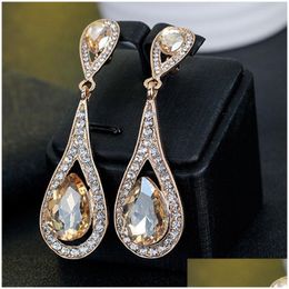 Dangle Lustre Diamant Goutte D'eau Boucles D'oreilles De Mariage Femmes Boucles D'oreilles Bijoux De Mode Pour Femme Cadeaux Will Et Sandy Livraison Dhimo