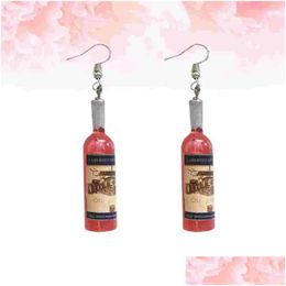 Boucles d'oreilles lustre pendant 1 paire de crochets d'oreille en forme de bouteille bijoux pendentif d'eau goutte pour femme livraison boucle d'oreille Dha52