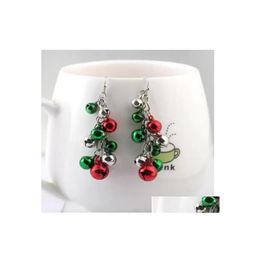 Dangle Chandelier Boucles D'oreilles Cristal Bonhomme De Neige Bijoux Arbre De Noël Boucle D'oreille Pour Les Femmes Creative Party Accessoires Fille Cadeaux Dro Dhwe5