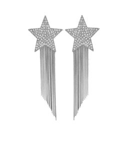 Boucles d'oreilles en peluche de lustre enracinement Crystal étoiles Crystal Pift Long Accessoires Eart Drop Wield Bijout 5684098