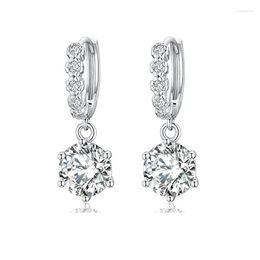 Boucles d'oreilles lustre pendantes Htotoh 925 argent 2 Ct Moissanite femmes goutte Vintage Type cadeau de fiançailles bijoux fins livraison boucle d'oreille Dhk90