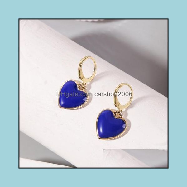 Dangle Lustre Boucles D'oreilles Bijoux En Gros Coeur Forme Pendentif Femmes Géométrie Doux Frais Style Exquis Fille Chic Premier Chioce Accesso