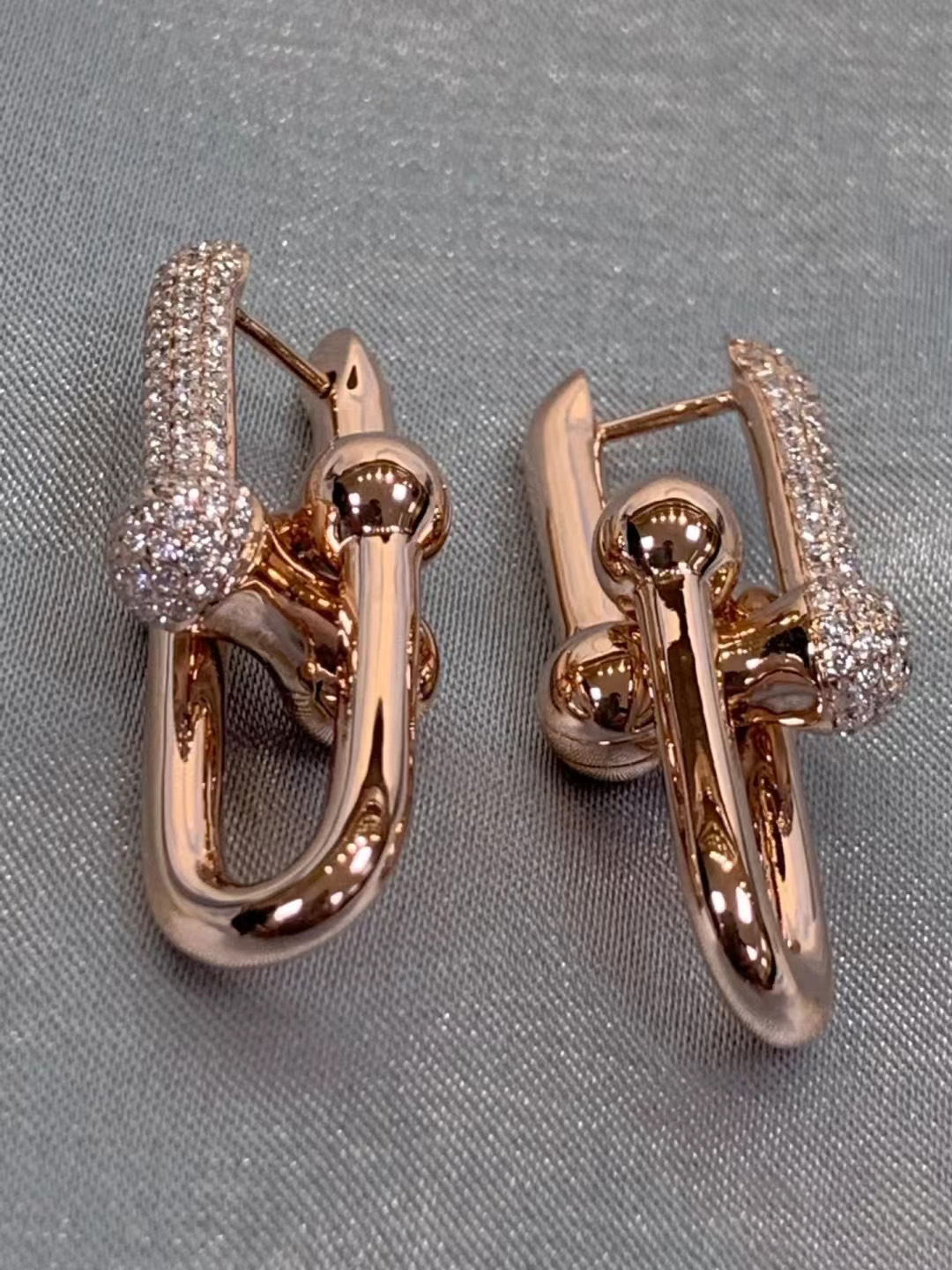 Dungle avizesi zarif gümüş ve altın elmas avize küpeler - düğün ve partiler için yüksek kaliteli sarkaçlı zincir bağlantı tasarımı