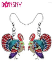 Dangle Lustre Émail Alliage Doux Thanksgiving Poulet Poule Dinde Boucles D'oreilles Goutte De Mode Bijoux Pour Femmes Filles Adolescents Fête G9449260