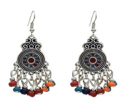 Chandelier Chandelier Ethnique Style Turc Alloy Jhumka Resin Resin Resin Boucles d'oreilles pour femmes Boho Party Gypsy Jewelryda2041754