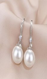 Dangle Chandelier Exquisito simple Big Clear Pearl Pendings Round White Jewelry Classic for Women Elegant Giftsdangle8348191