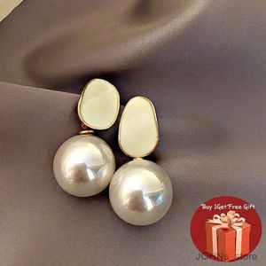 Bengelen kroonluchter mode overdreven imitatie Pearl drop oorbellen voor vrouwelijke oorbellen vintage elegante metalen oorbellen bruiloft sieraden feestje