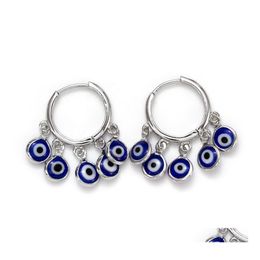 Dangle Lustre Bijoux De Mode Symbole Turc Evil Eye Boucles D'oreilles Blue Eyes Hoop Boucle D'oreille Drop Delivery Dh1E3