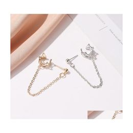 Dangle Lustre Mode Vintage Bohème Couronne Creux Amour Boucle D'oreille Os Clip En Forme D'oreilles Non Percées Femelle À La Mode Cadeaux De Fête Dhuwp