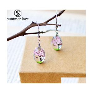 Dangle Lustre À La Main Créatif Style Frais Fleurs Séchées Boucles D'oreilles Boucle D'oreille Romantique 5 Couleurs Bijoux De Mode Cadeau Pour Les Femmes Dr Dhe3G