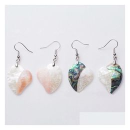 Dangle Lustre Coeur Bijoux Belle Conception Pour Femmes Filles Paua Boucle D'oreille Abalone Shell Boucles D'oreilles 5 Paires Drop Delivery Dhm0A