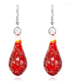 Bengelen kroonluchter jel handgemaakte murano glazen druppel oorbellen voor dames lampwerk sieraden vrouwelijk water earring kerstcadeau mode8145478