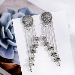 Bengelen kroonluchter sieraden klokken oorbellen voor meisje lange oorring piercing hangende jhumka statement Kolczyki vrouwen accessoires dangle chandeli