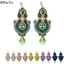 Dangle lustre KPacoTa 2021 femmes printemps mode boucles d'oreilles pour Vintage Soutache à la main luxe gland bijoux fête cadeau