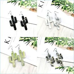 Dangle Lustre Lady Cactus En Forme De Boucles D'oreilles En Cuir Bijoux Deux Faces Réunir Pu Femmes Dangle Mode Eardrop 3 71Tp J2 Drop Del Dhdua