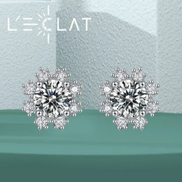 Dangle Kroonluchter LECLAT Earring Stud VVS1 Princess Cut S925 Sterling Verzilverd met 18k Sneeuwbloem voor Dames Fijne Sieraden 231208