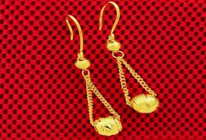 Boucles d'oreilles de perle chanceuse de lustre de lustre pour femmes 24k plaque d'or à la mode à crochet de mariage nuptial des bijoux 9496024