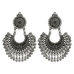 Bengelen kroonluchter metaal kwastje jhumka etnische bollywood oorbellen mode sieraden h8wfdangle chandelierdangle