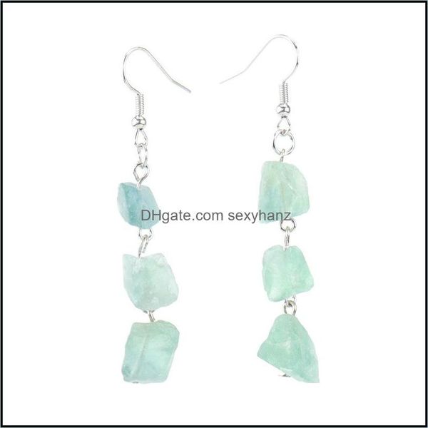 Dangle Lustre Naturel Pierre Concassée Cristal Brut Agate Boucles D'oreilles En Gros Femmes Bijoux Drop Delivery 2021 Sexyhanz Dhoul