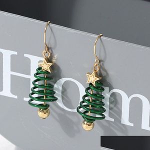 Dangle Kroonluchter Nieuwe Trendy Verklaring Kerstboom Oorbellen Voor Vrouwen Kerstman Sneeuwpop Drop Earring Sieraden Meisjes Geschenken Groothandel Dhhn7