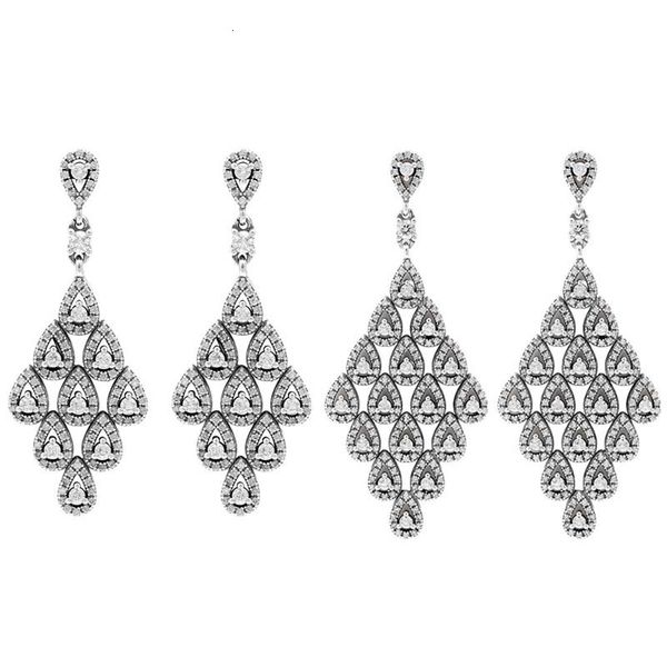 Dangle Lustre Original 925 Sterling Silver Grand Cascade Glamour Boucle D'oreille Suspendue Avec Cristal Pour Les Femmes DIY Bijoux 230413