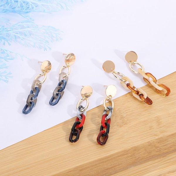 Dangle Lustre Punk Bambou Acrylique Acrylique Boucle D'oreille Boucle D'oreille 2022 Design Morandi Boucles D'oreilles Colorées Pour Femmes En Gros FactoryDangle