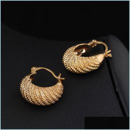 Bengelen kroonluchter puur 24k bengelen gele vaste goud gf gesneden hoepel oorring 22x18 mm dame/vrouwen nieuwe sieraden onvoorwaardelijke levensduur rep dhdep